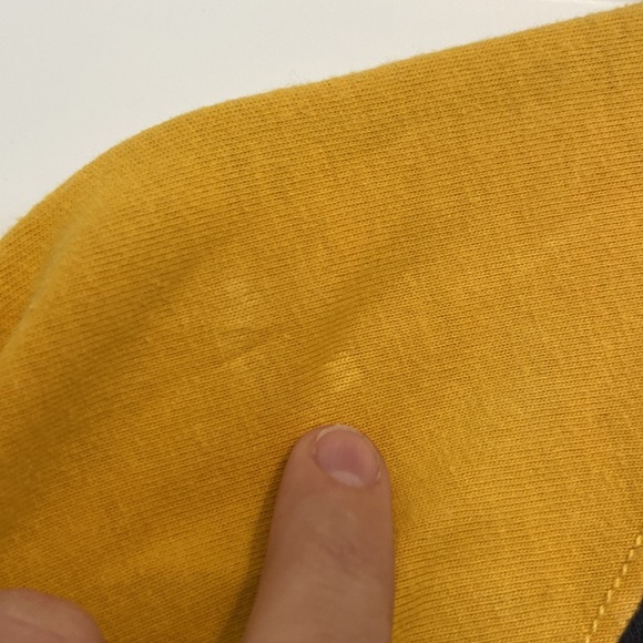 Y2K Abercrombie and Fitch muscle Tee size large mustard yellow and navy - Picture 6 of 7